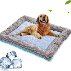 Pet Cooling Pad Bed For Dogs Cats Puppy Kitten Cool Mat Pet Blanket Ice Silk Material Soft For Summer Sleeping Blue Breathable